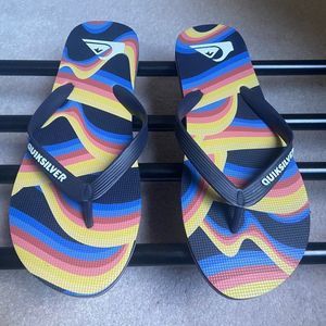 QUICK SILVER Men Molokai Flip Flops - NEW NWOB Size: 11 Flexible 3-point cruelty